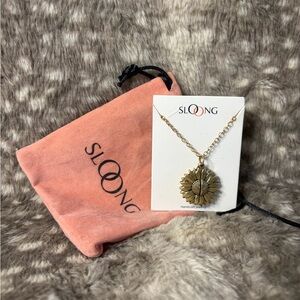 Gold Sunflower Pendant Necklace